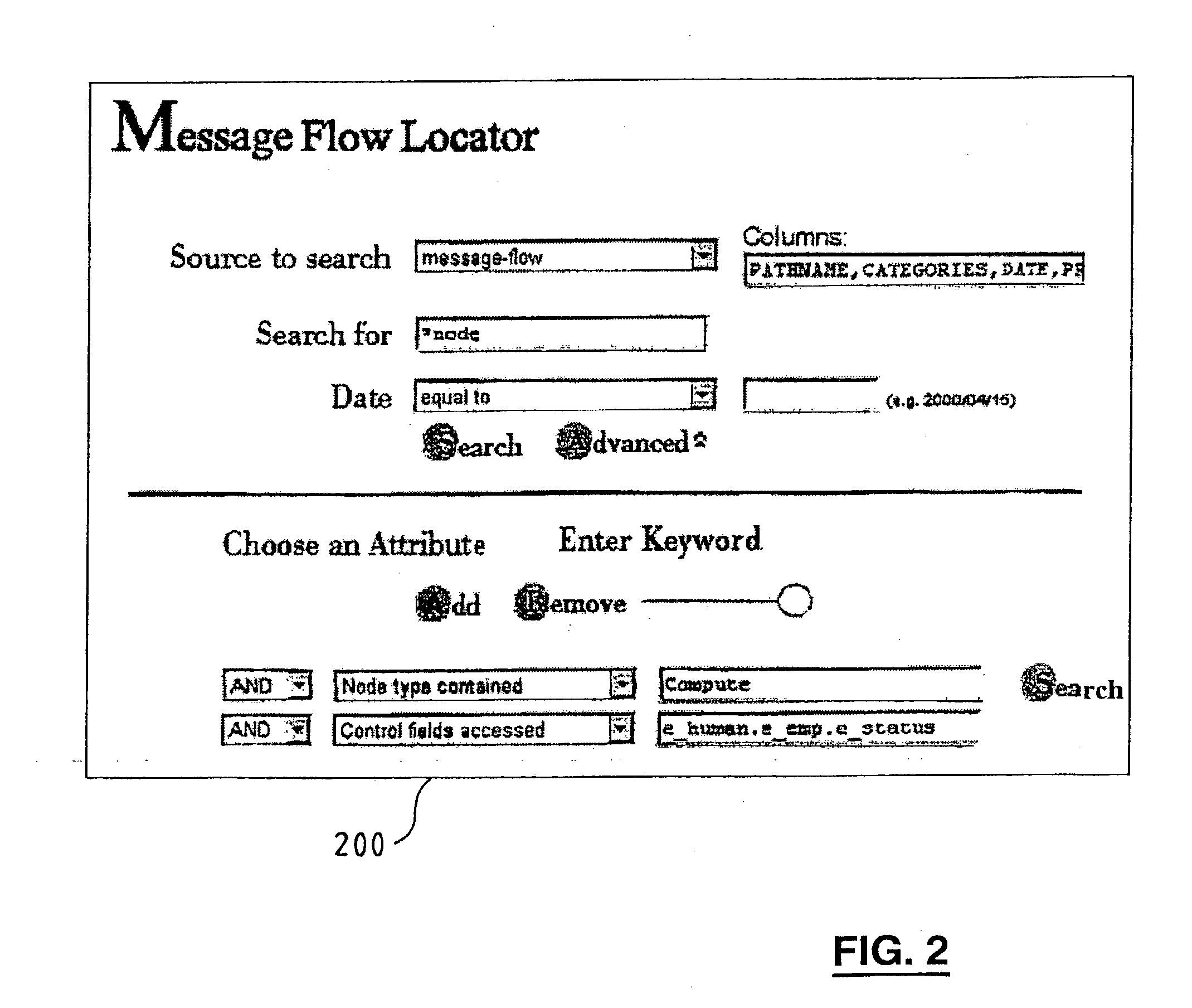 Flow composition model searching