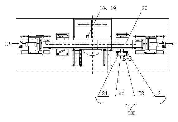 Automobile axle housing weld joint leakage detection device