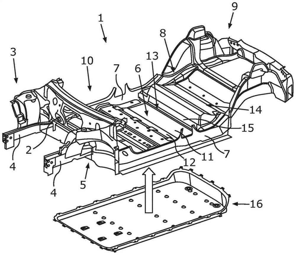 Energy store floor assembly for motor vehicle