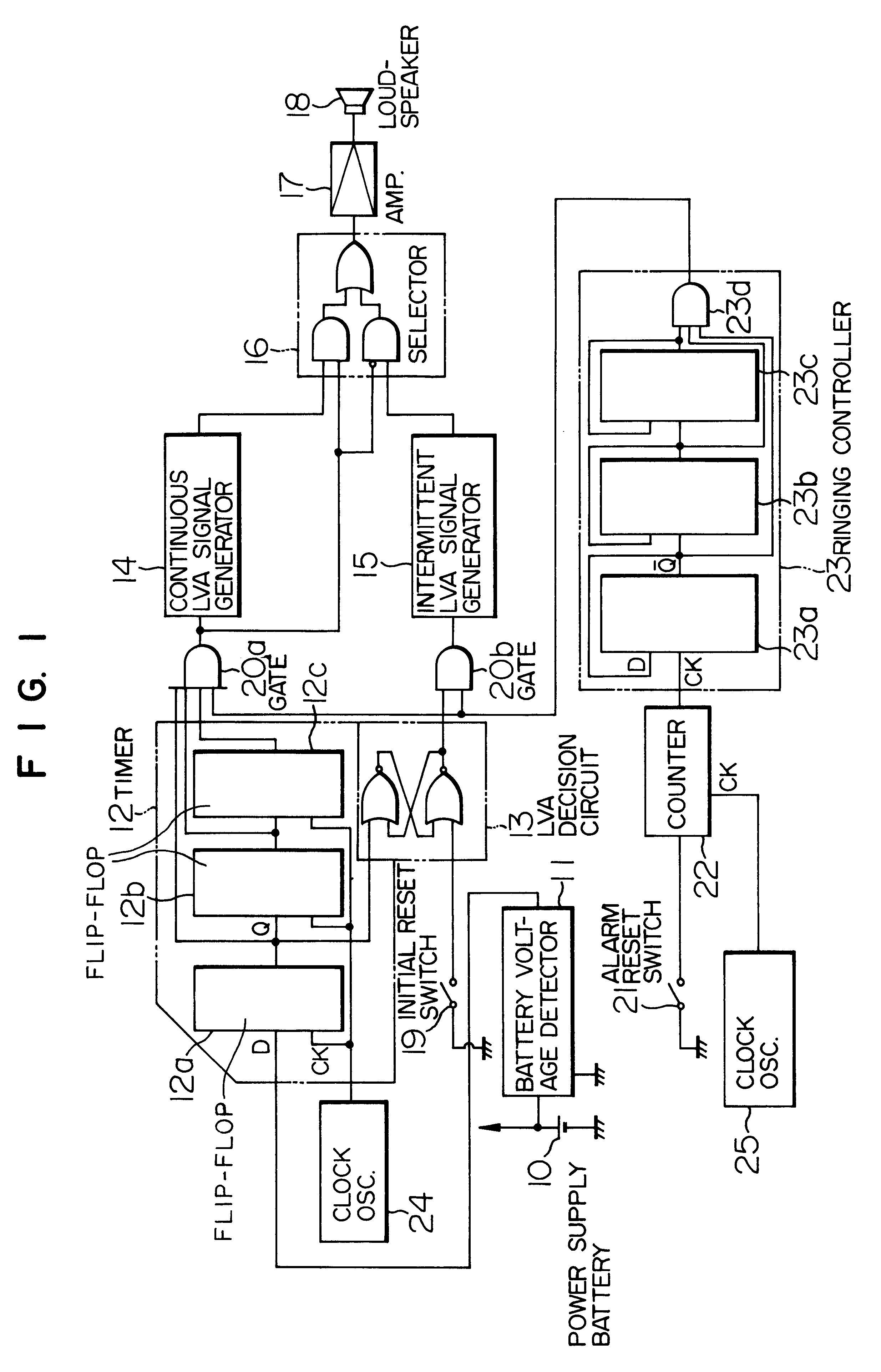 Battery voltage alarm apparatus