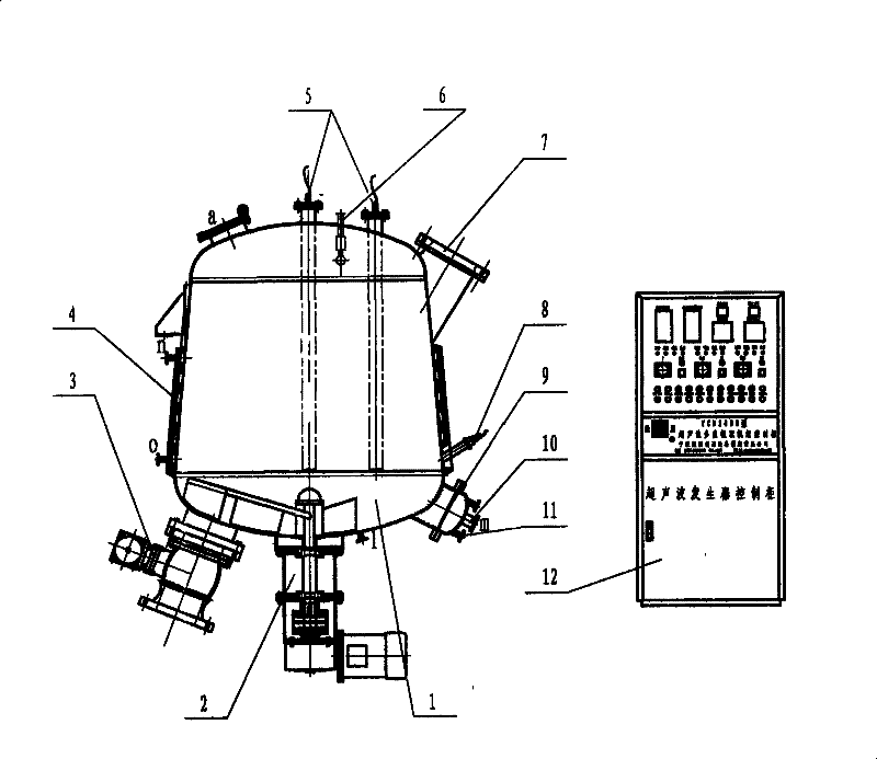 Ultrasonic conical triple slag extraction tank