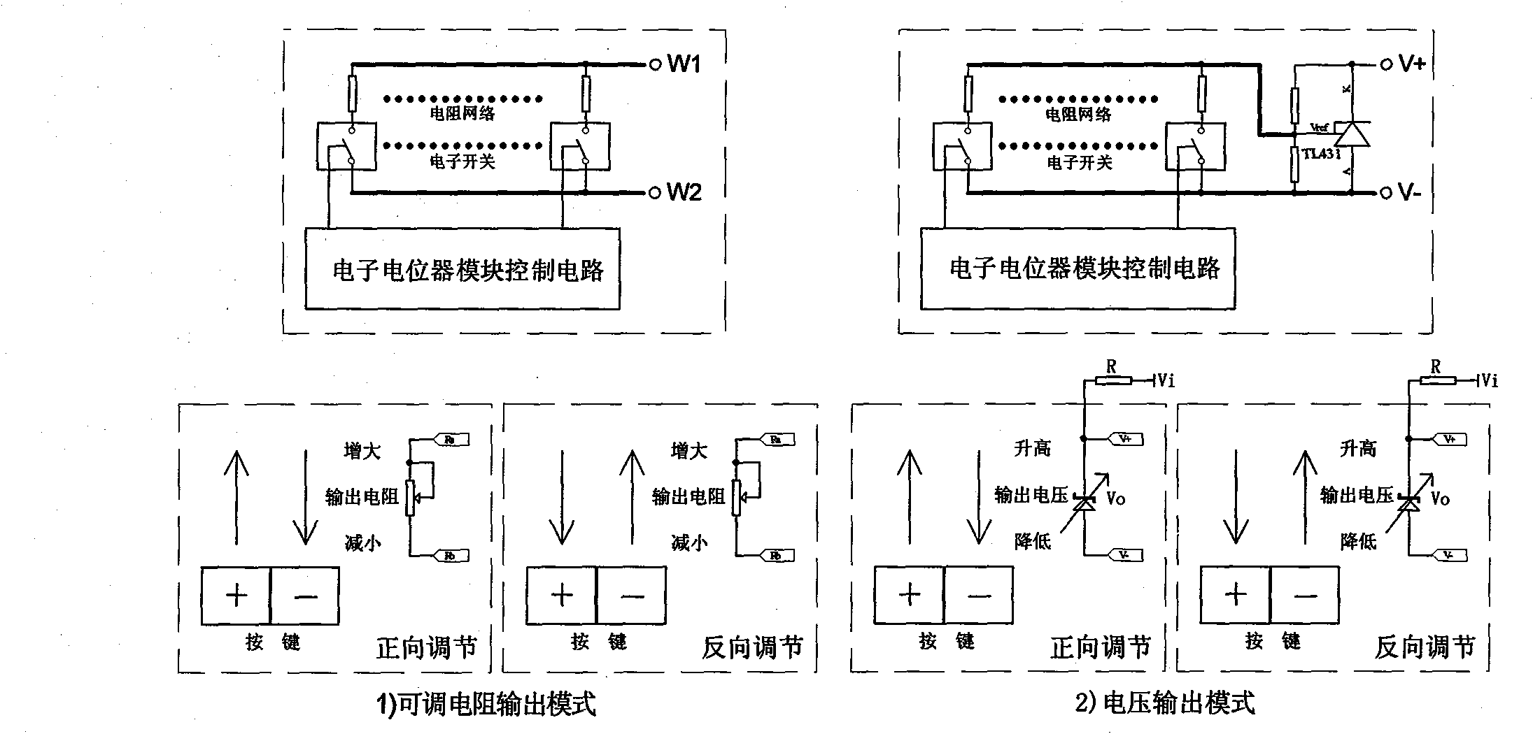 Application of electronic potentiometer module in direct current stabilized voltage power supply
