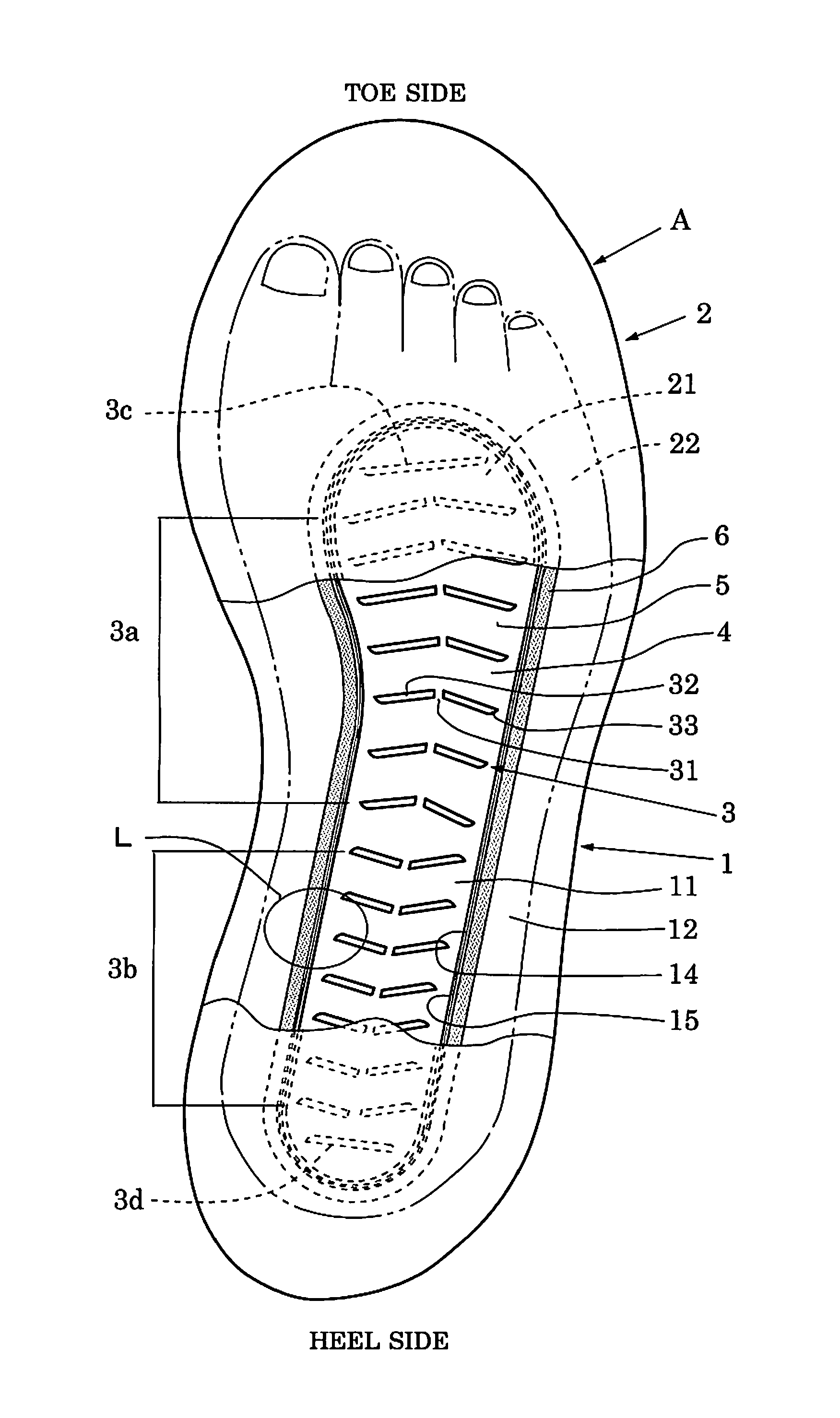 Sole member of footwear