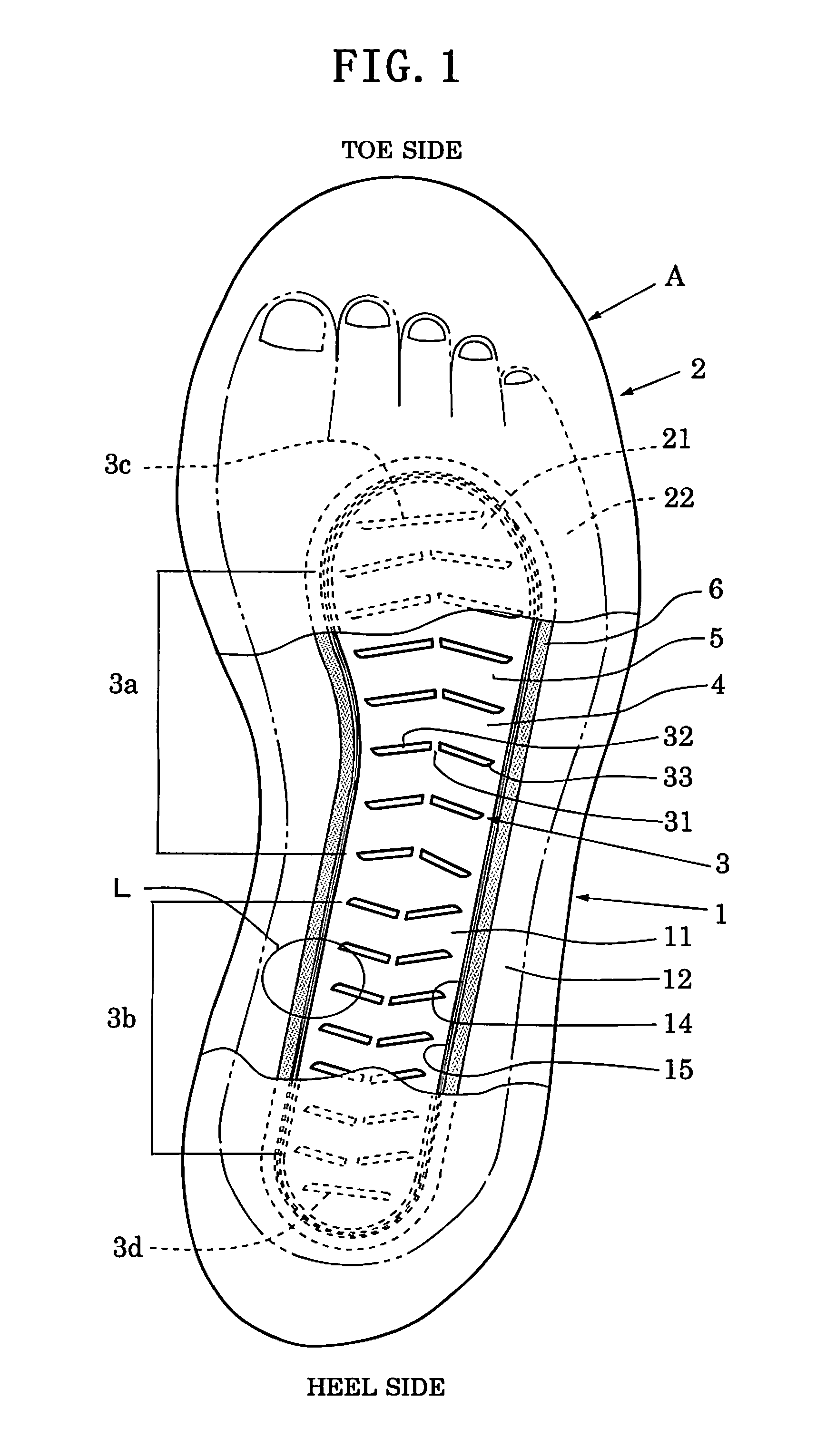 Sole member of footwear