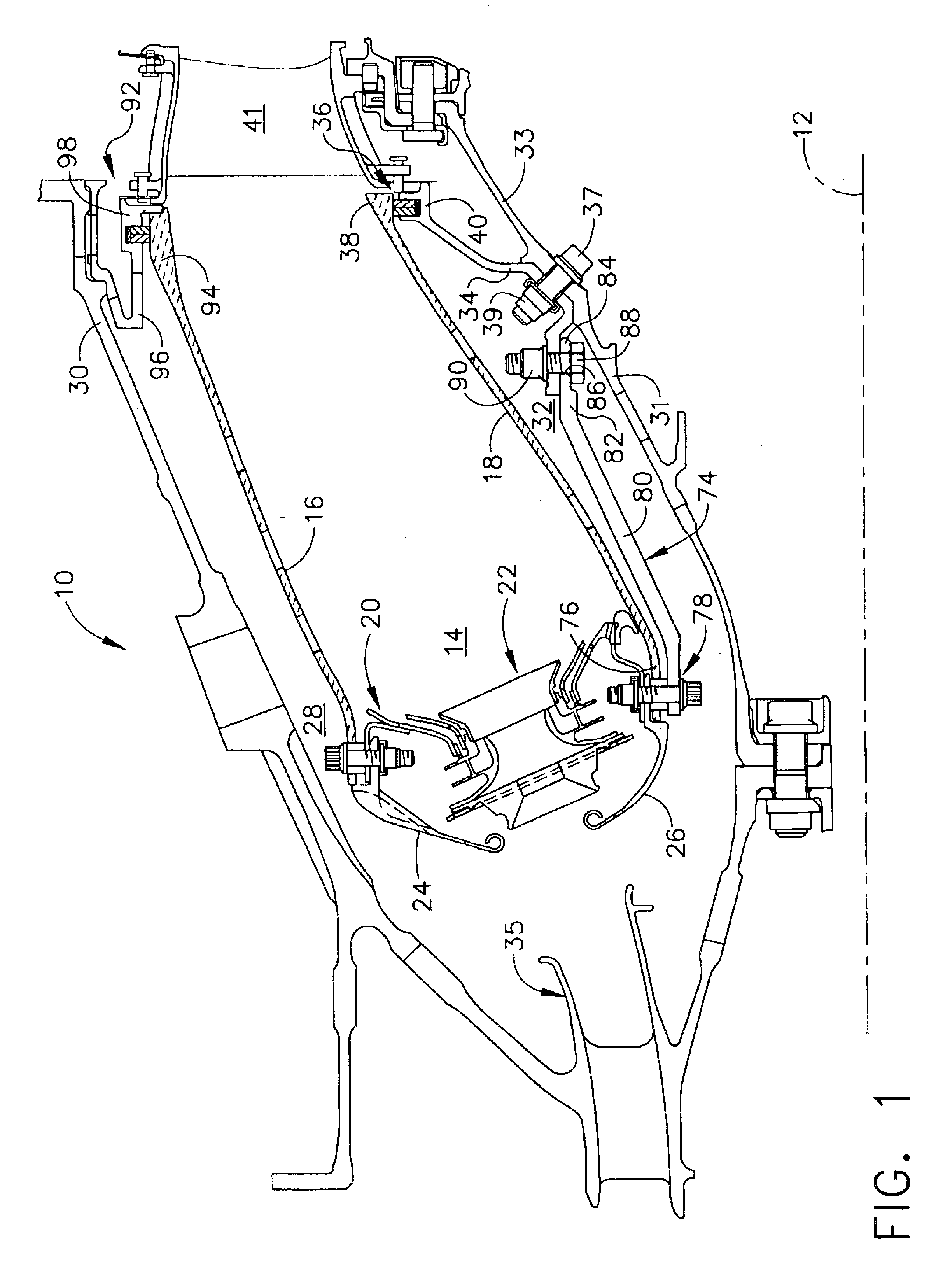 Sealing assembly for the aft end of a ceramic matrix composite liner in a gas turbine engine combustor
