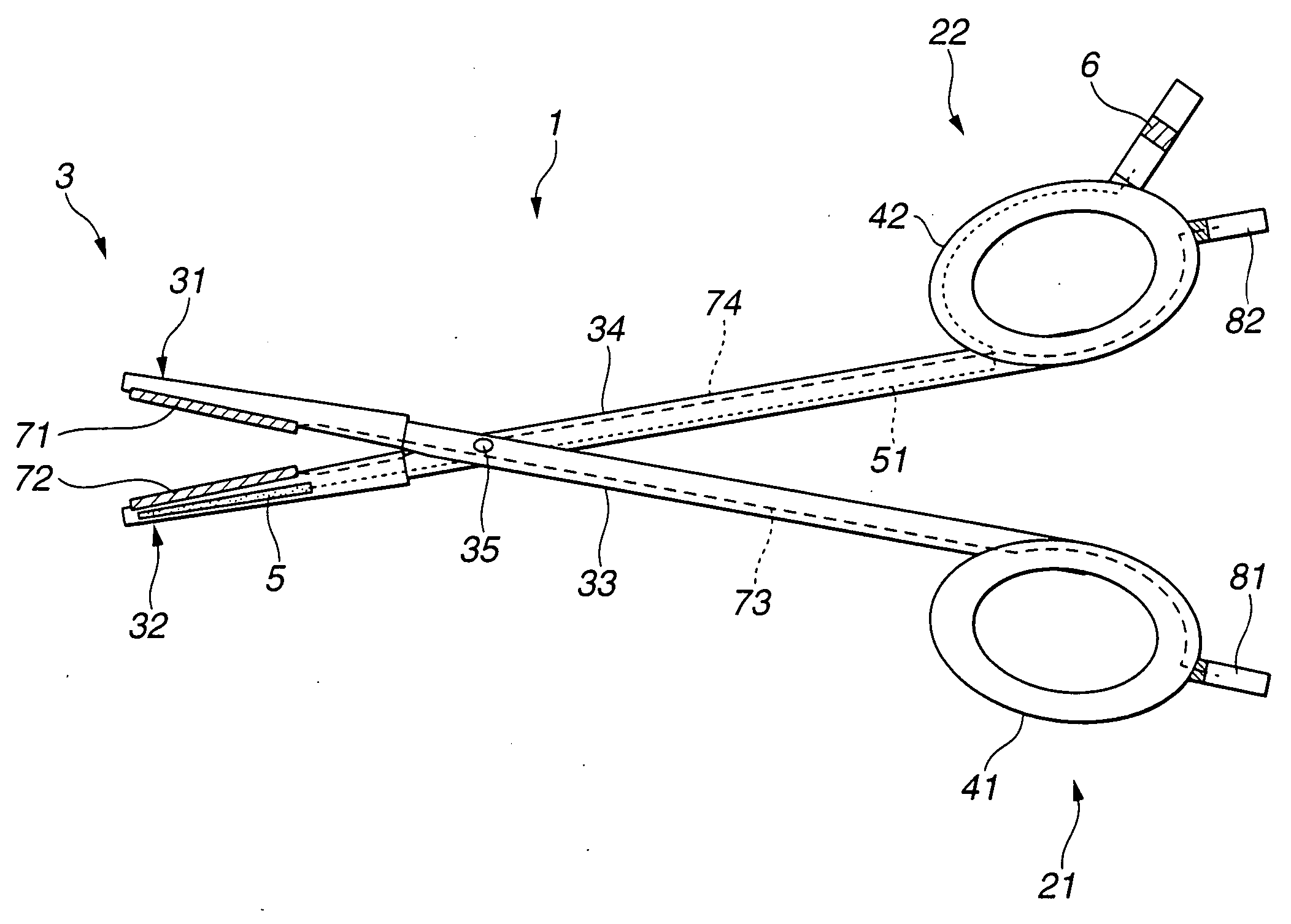 Treating apparatus and treating device for treating living-body tissue