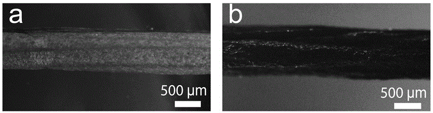 Flexible cell based on metallic oxide/graphene composite macroscopic fibers and preparation method