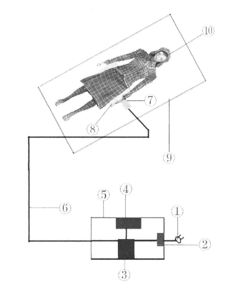 Method and device for treating nephritis by employing ultrasonic wave