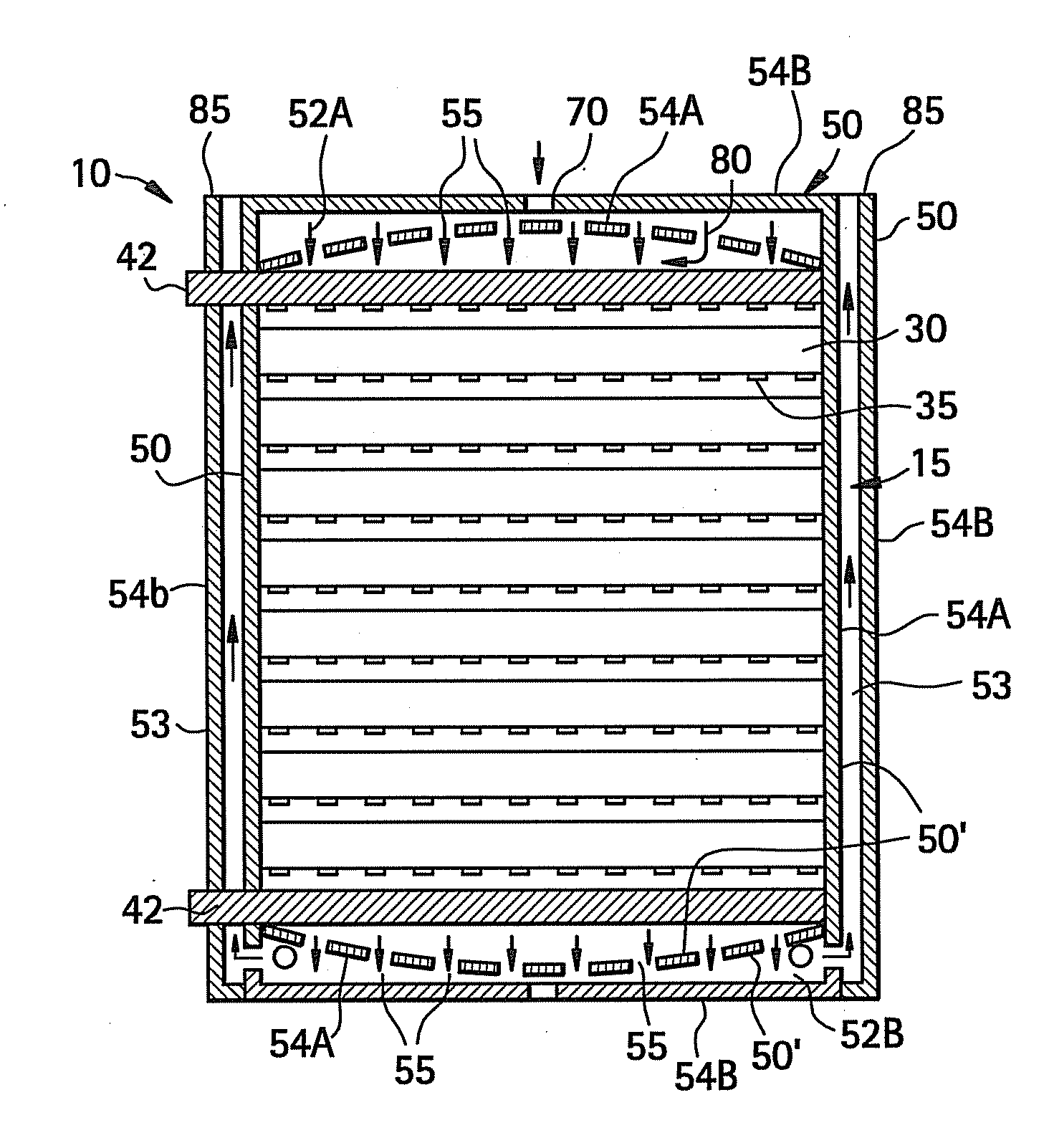 Low mass solid oxide fuel device array monolith