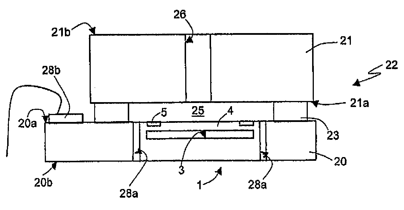Substrate-level assembly for an integrated device, manufacturing process thereof and related integrated device