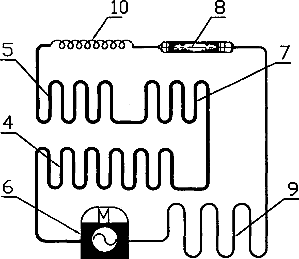 Direct cooling type refrigerator with multi-temperature/temperature-changing zones in same chamber