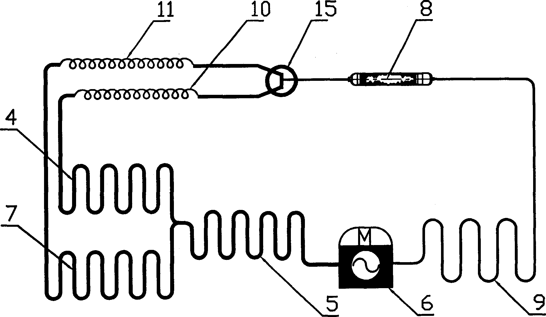 Direct cooling type refrigerator with multi-temperature/temperature-changing zones in same chamber