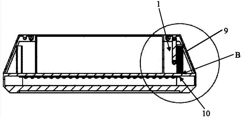 Actuating device, cover plate component and lighting device provided with same