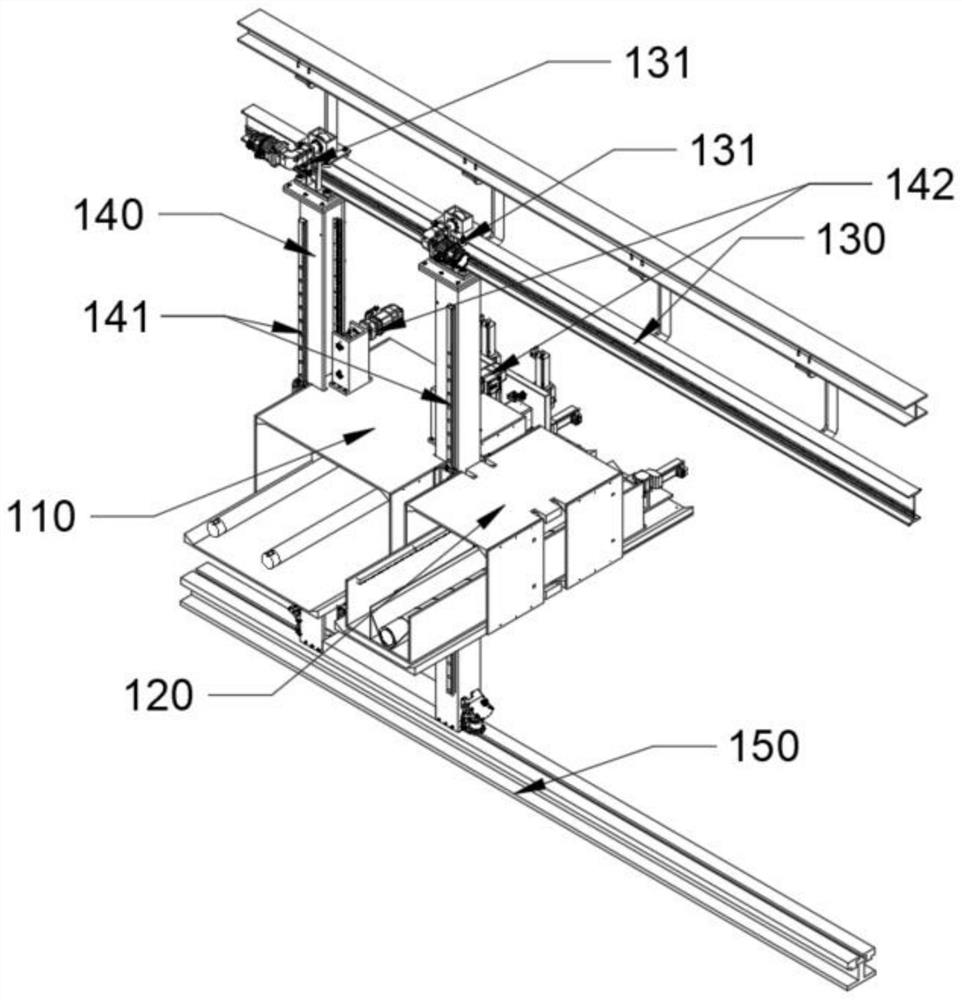 Automatic doffing robot with transfer frame and automatic paper tube loading and unloading method of automatic doffing robot