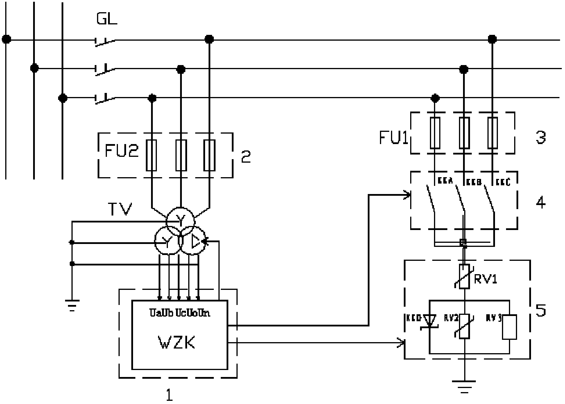 An arc grounding overvoltage limiting device applied to medium voltage power distribution system