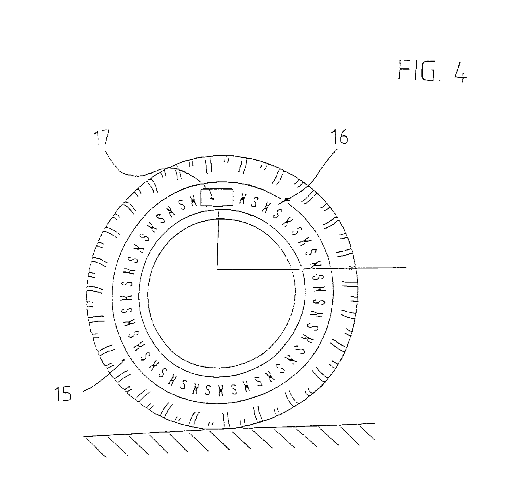 Process and system for determining the onset of tread rubber separations of a pneumatic tire on a vehicle