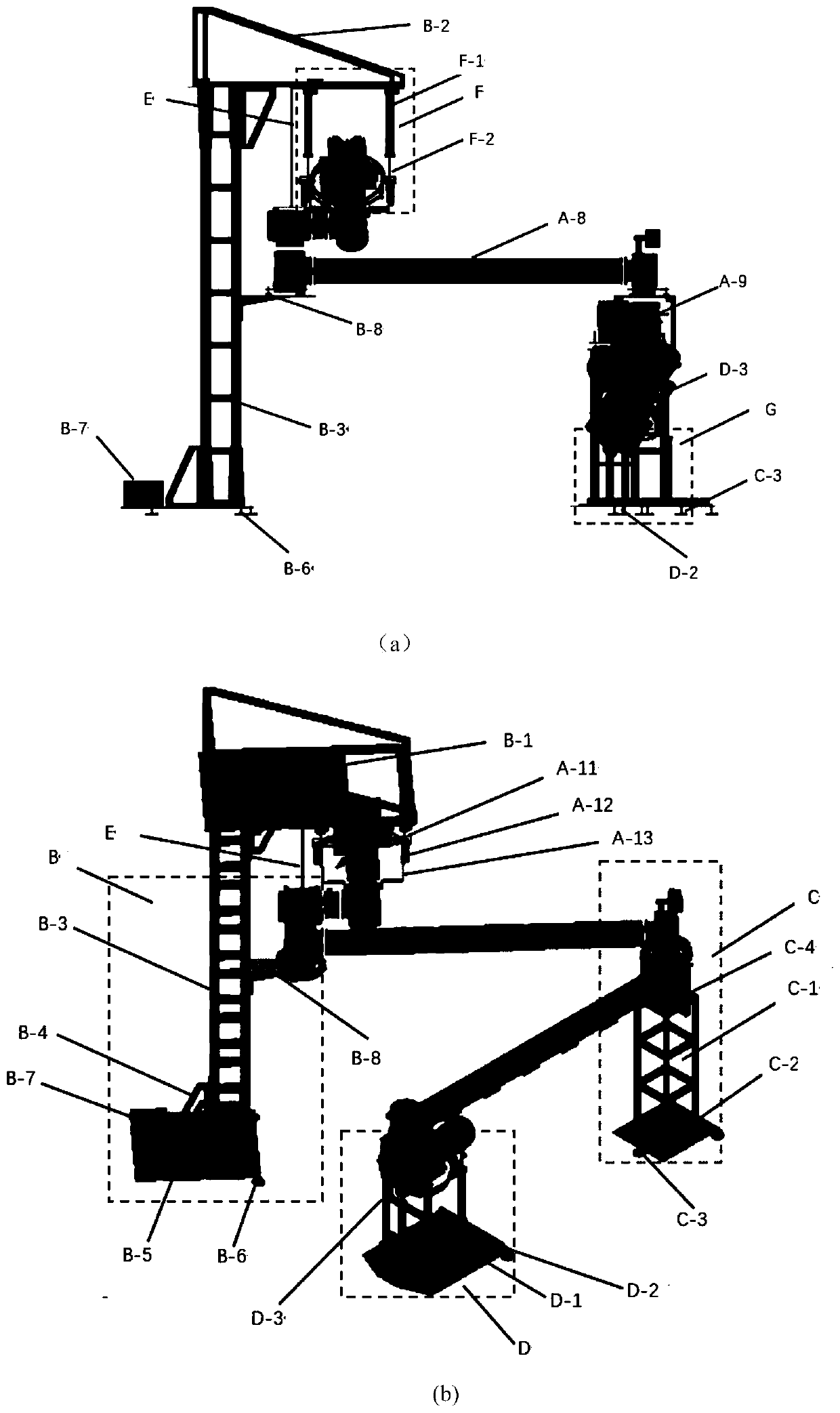 Seven-degree-of-freedom space manipulator ground microgravity equivalent experiment device and experiment method