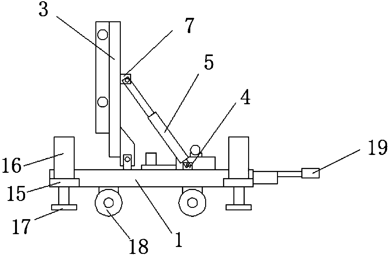 Outdoor telegraph pole removing device