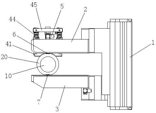 Auxiliary blanking mechanism of circular winding needle blanking clamping and pressing block