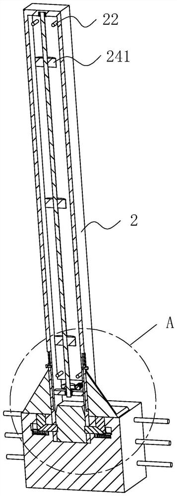 Reverse steel guardrail and construction method thereof