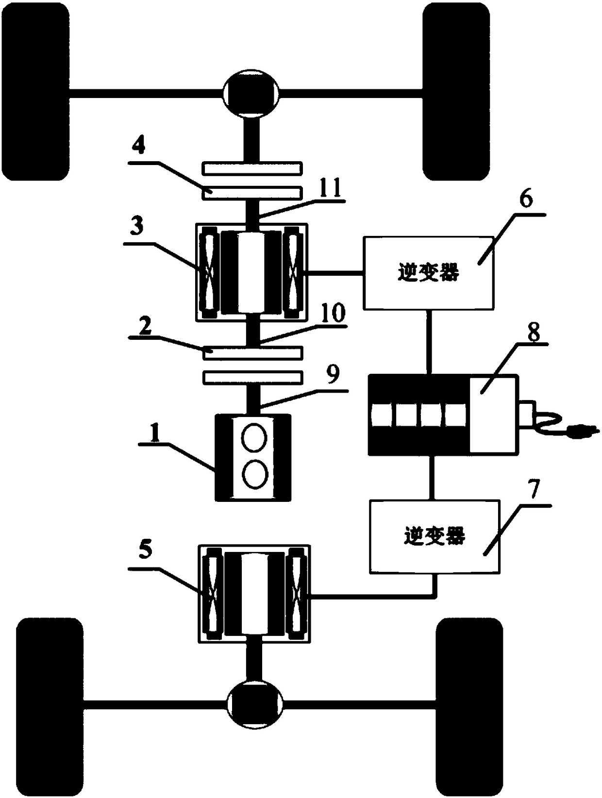 Series extended-range electric vehicle power system and its control method