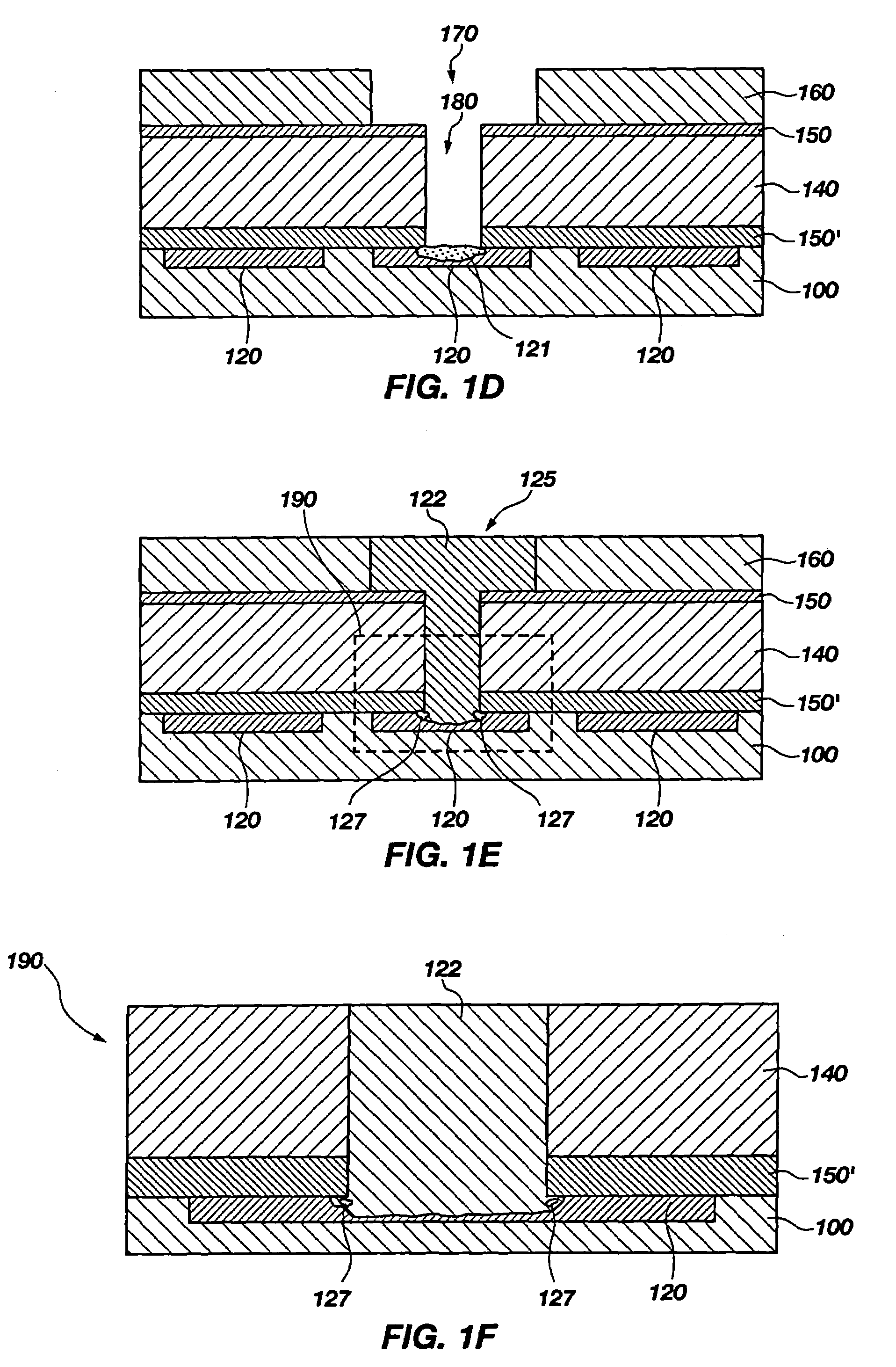 Methods for forming a metallic damascene structure