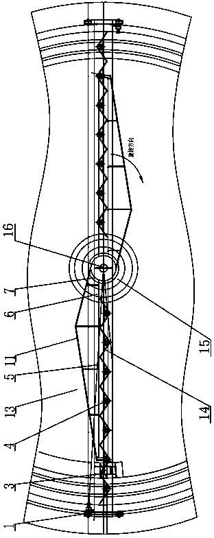Sealing structure for sludge collecting cylinder and central post of sludge scraping suction dredger