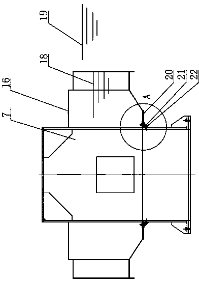 Sealing structure for sludge collecting cylinder and central post of sludge scraping suction dredger