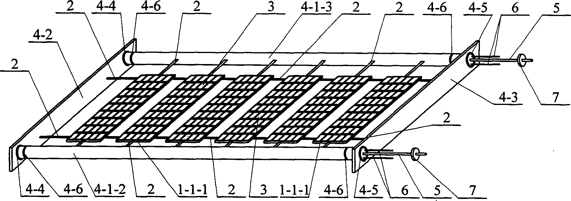 Plane framework supporting structure capable of steel charge expansion