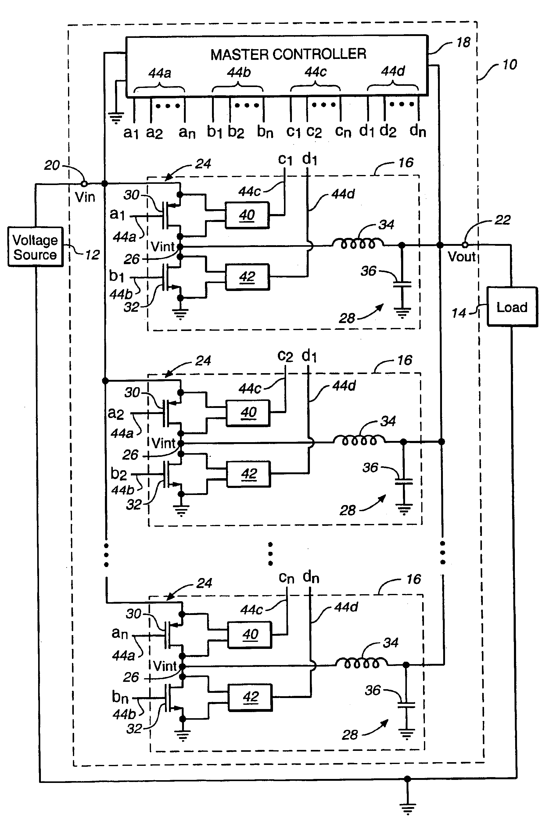 Digital voltage regulator using current control