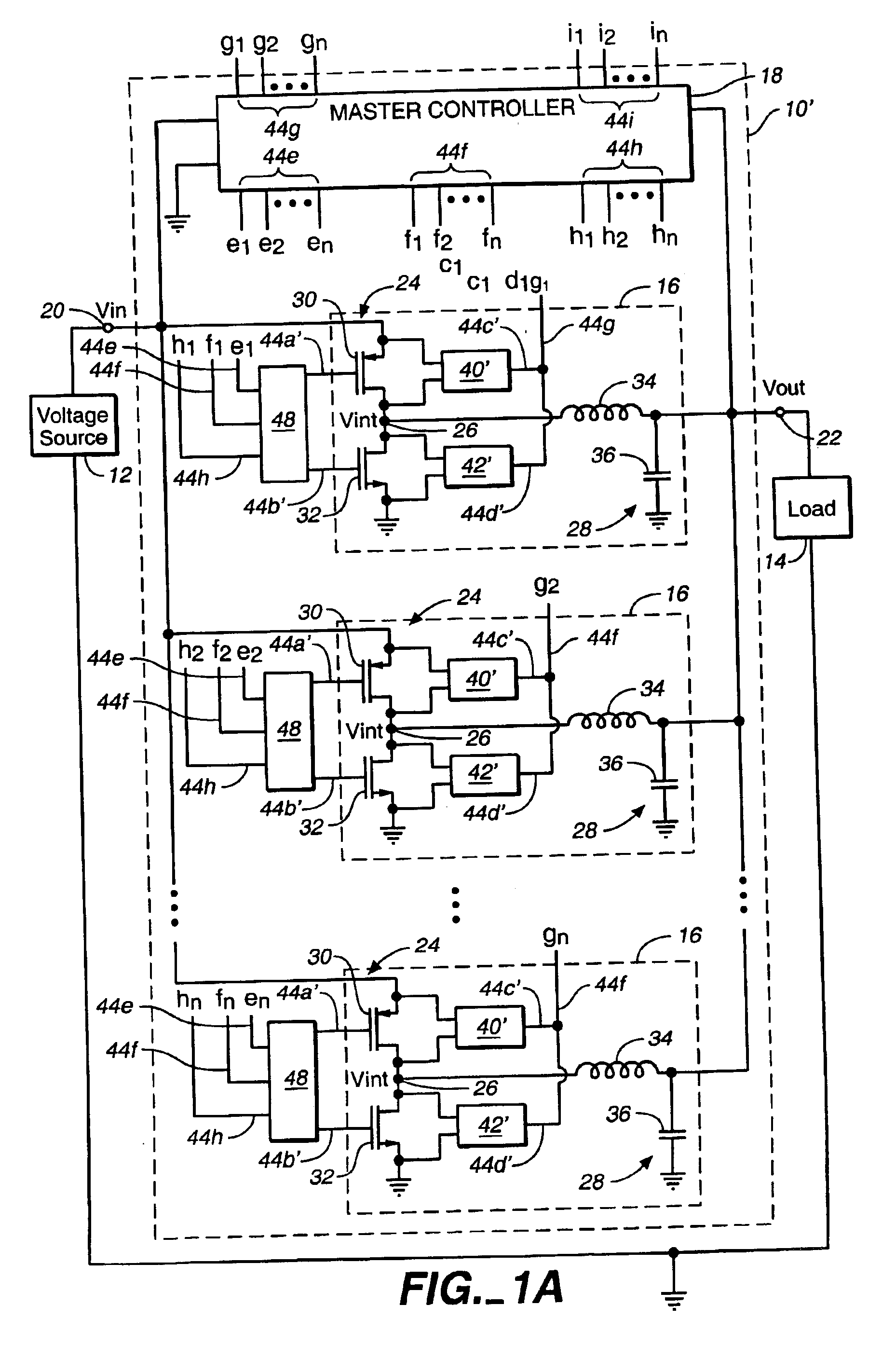 Digital voltage regulator using current control