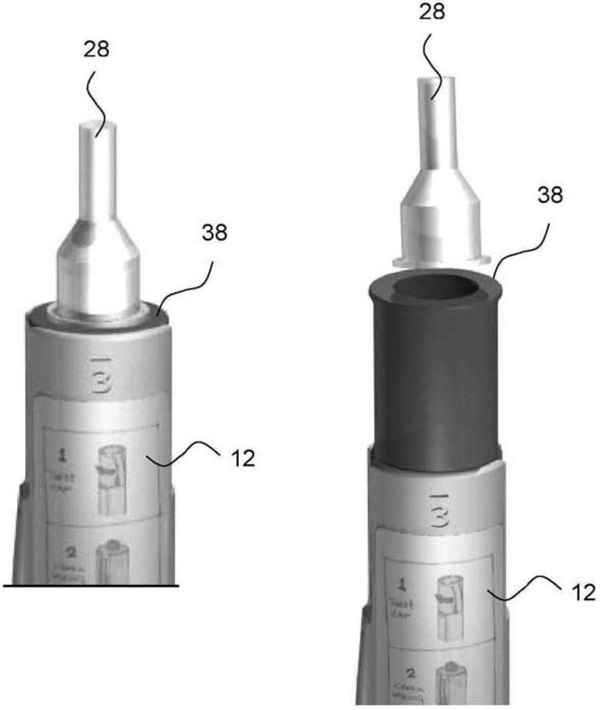 Auto injector with automatic needle shielding