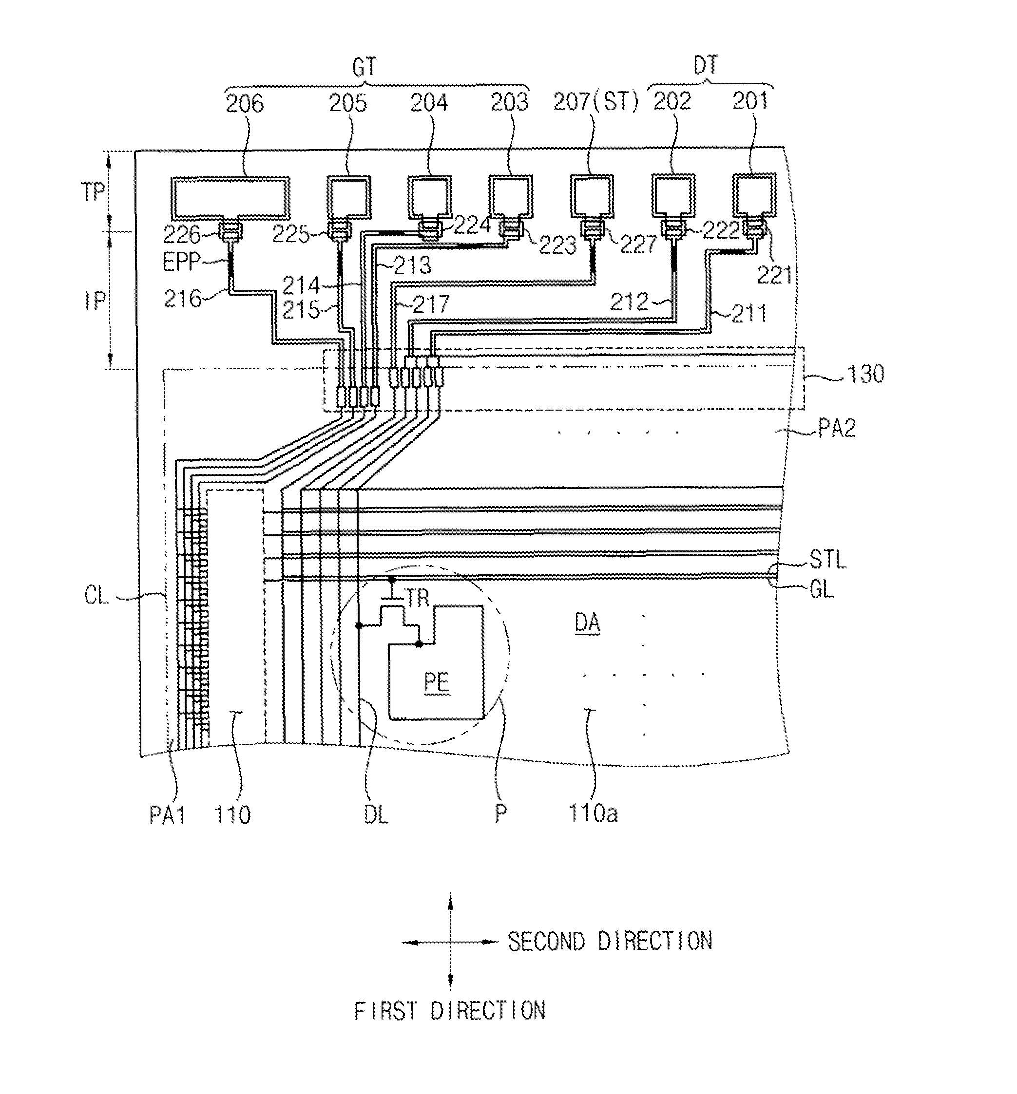 Substrate for a display device and method of manufacturing the same