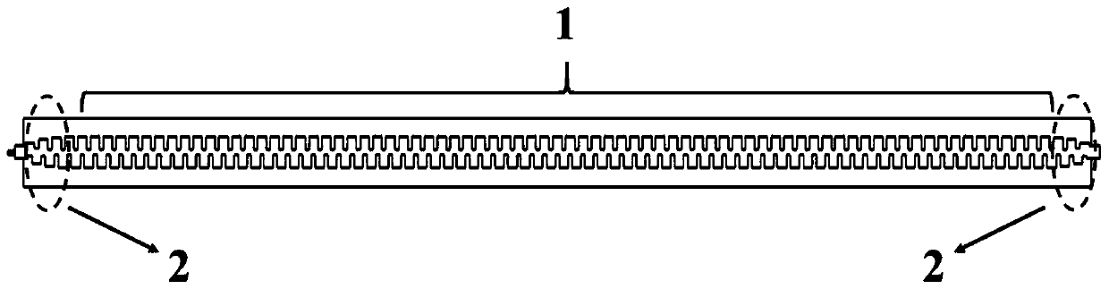 Design method of slow wave structure of strip-shaped beam traveling wave tube working in high-order mode