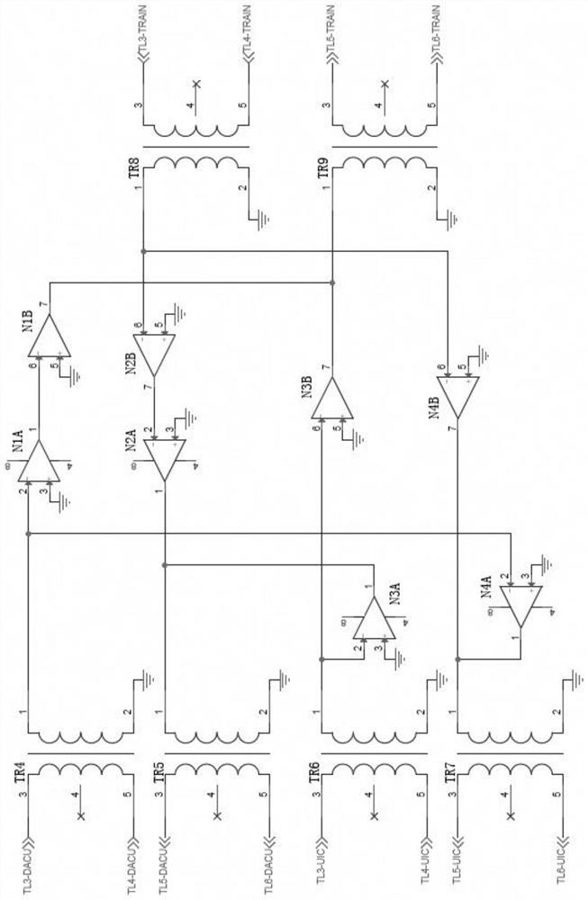 An isolated four-wire communication one-to-two circuit