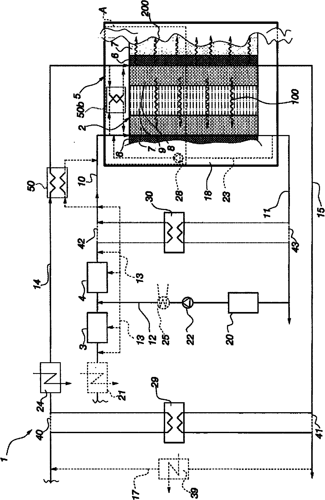 Method and arrangement to enhance the preheating of a fuel cell system