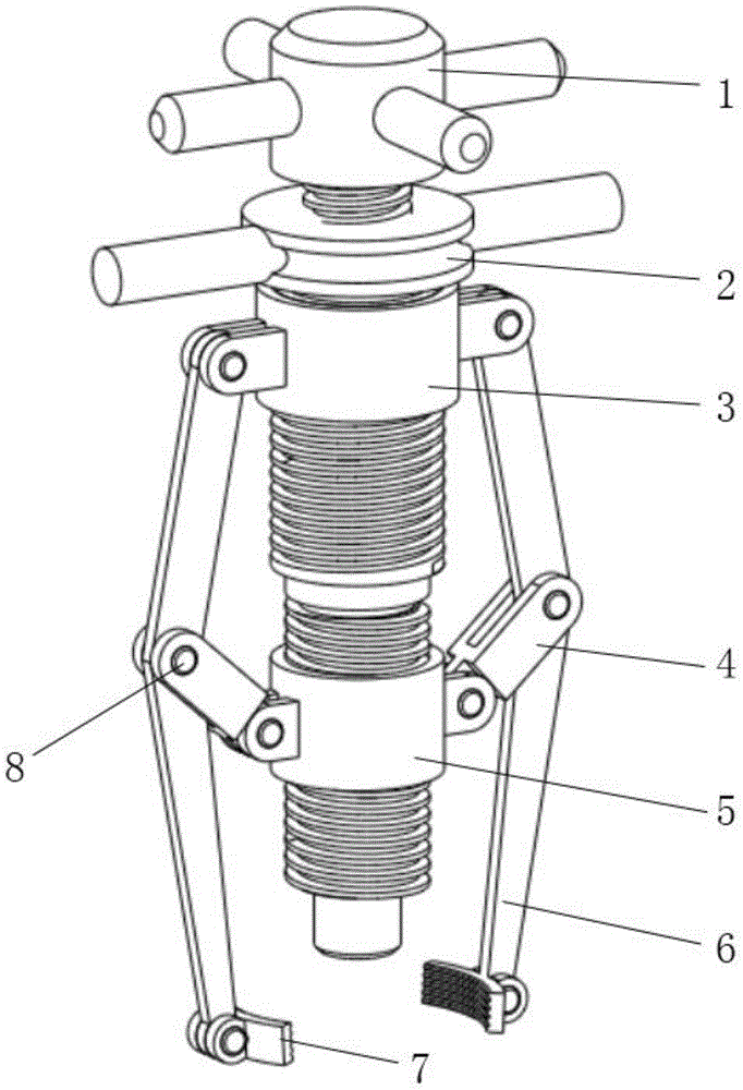 Differential type bearing removing device