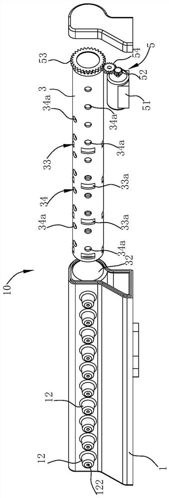 A gas distribution device and a gas water heater using the device