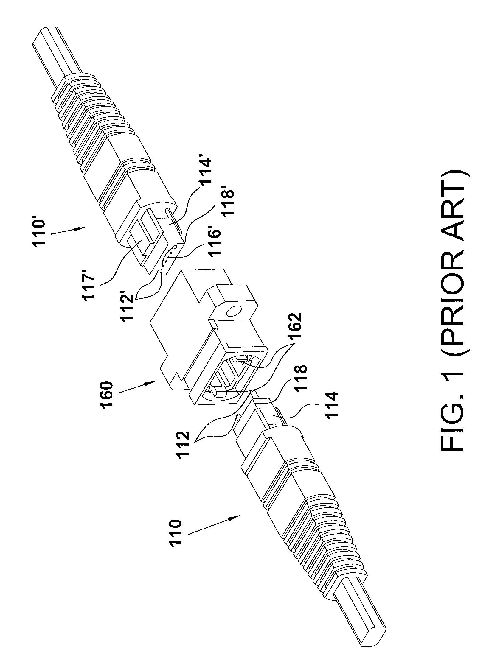 One-piece optical fiber adapter