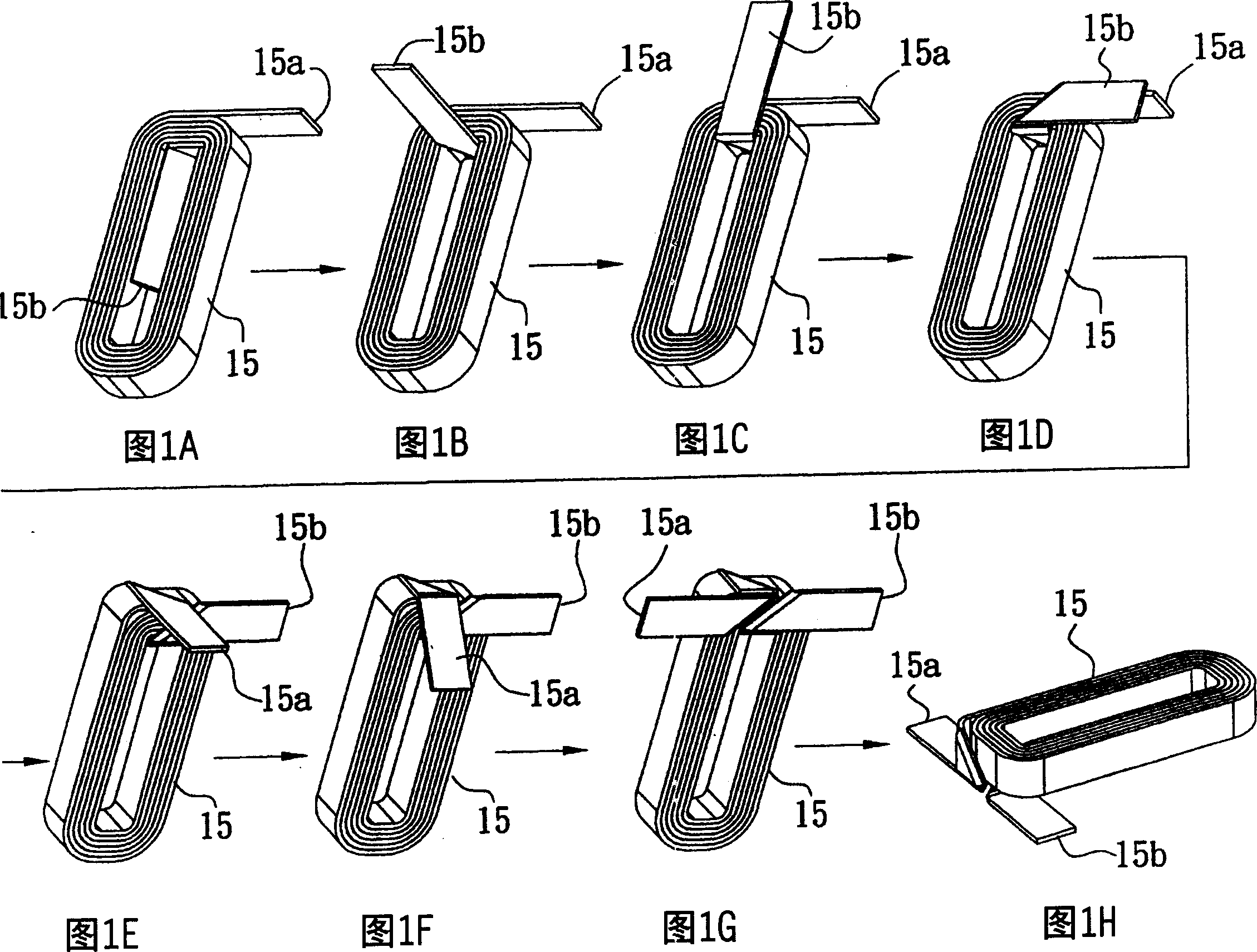 Combined stator structure with flat winding