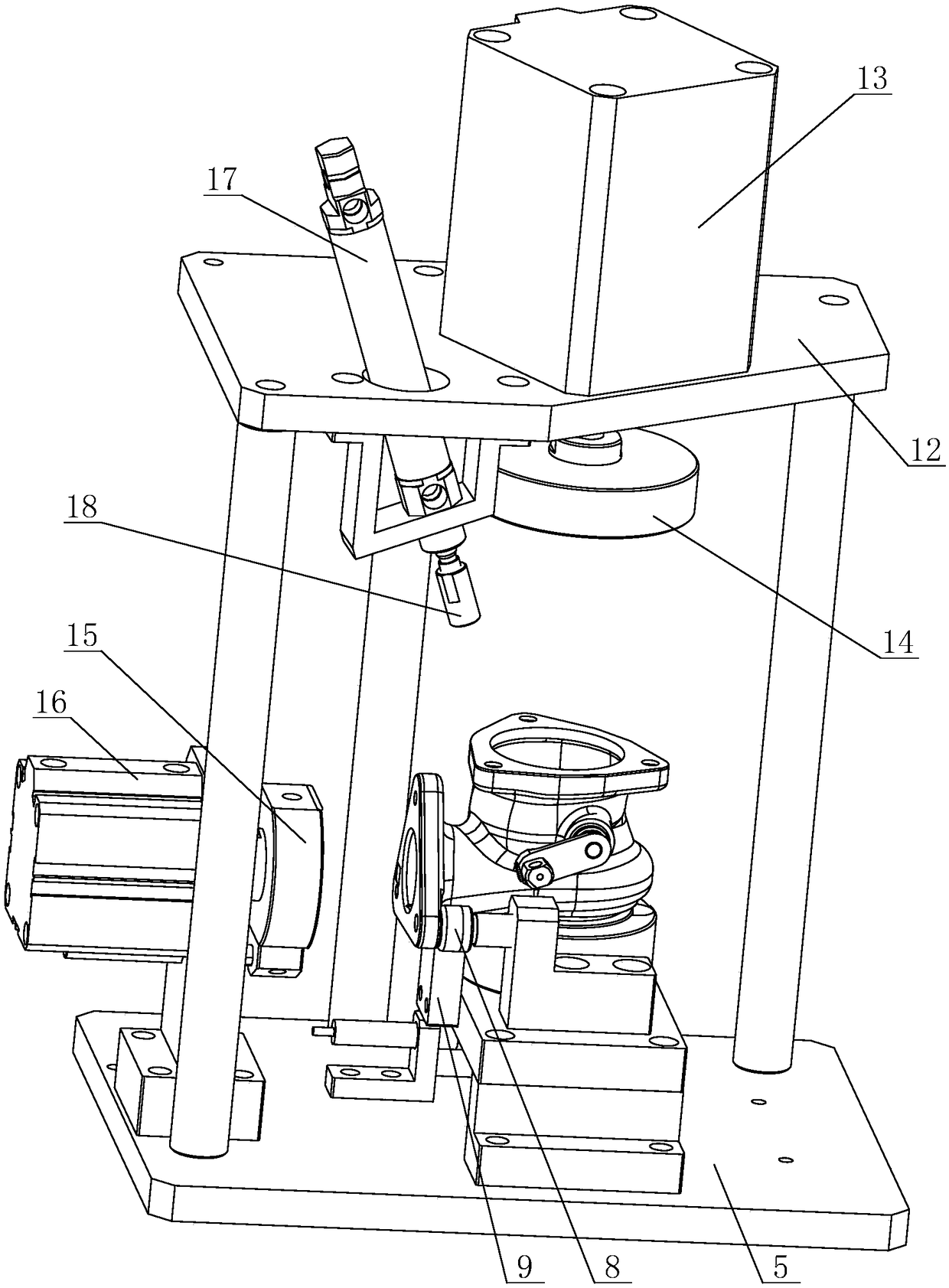 Leakage rate detection mechanism of volute casing assembly body