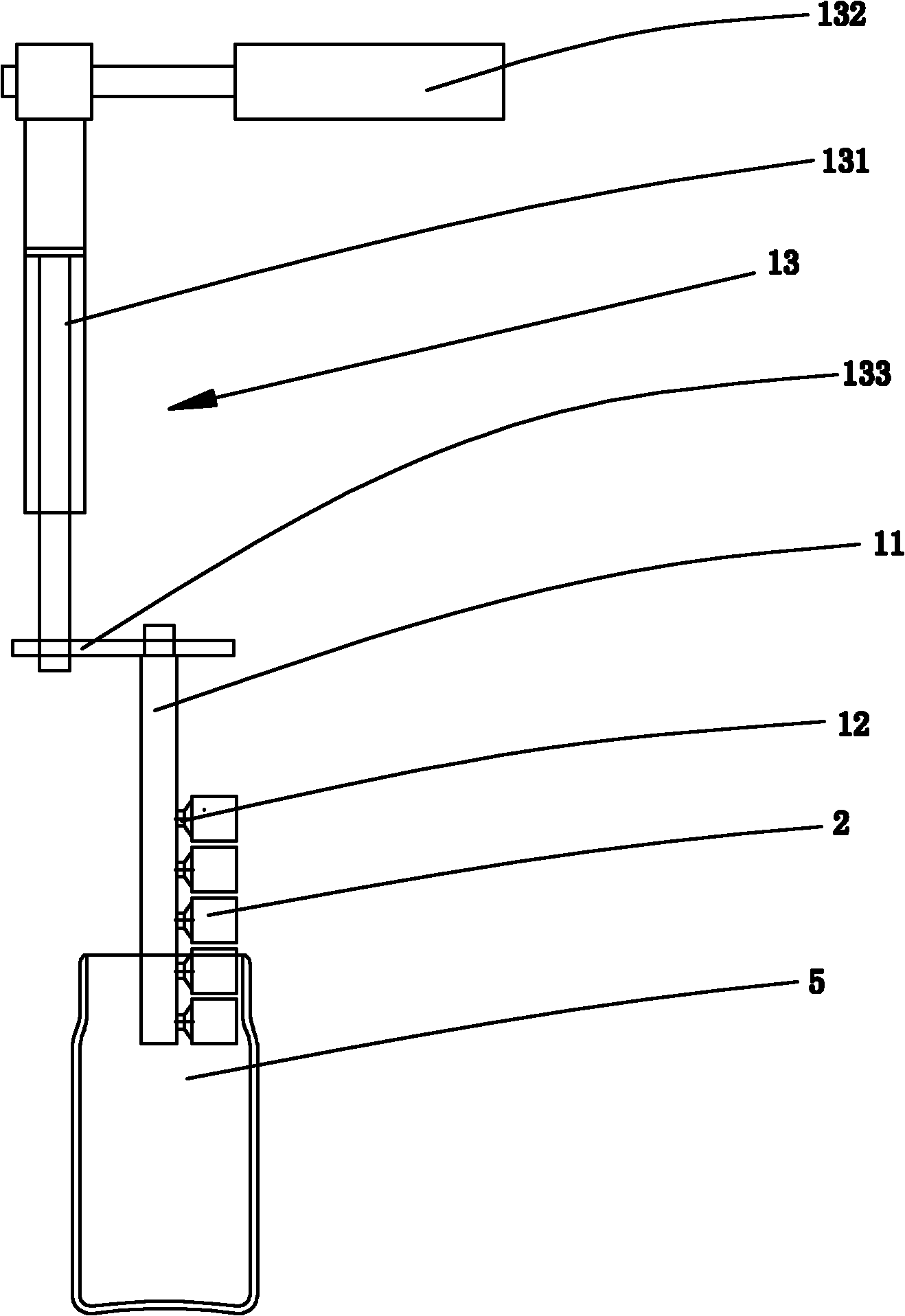Mechanical arm and fermented beancurd bottling mechanism applying same