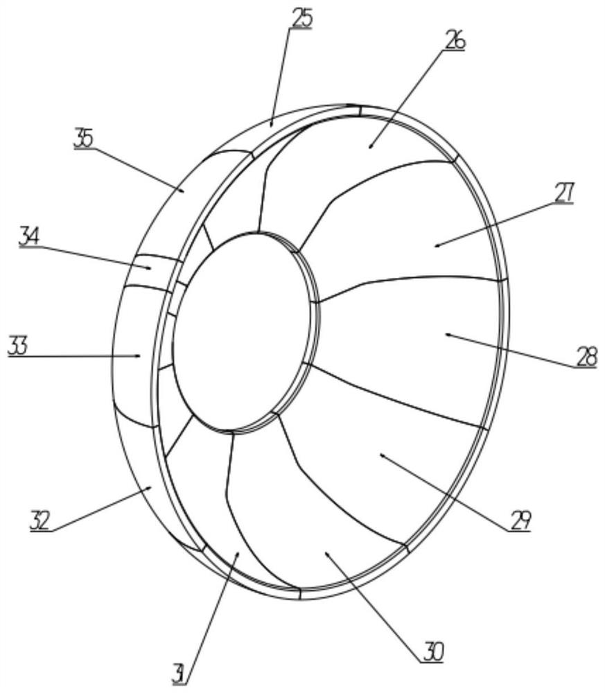 Split type composite material core mold for winding solid rocket engine shell