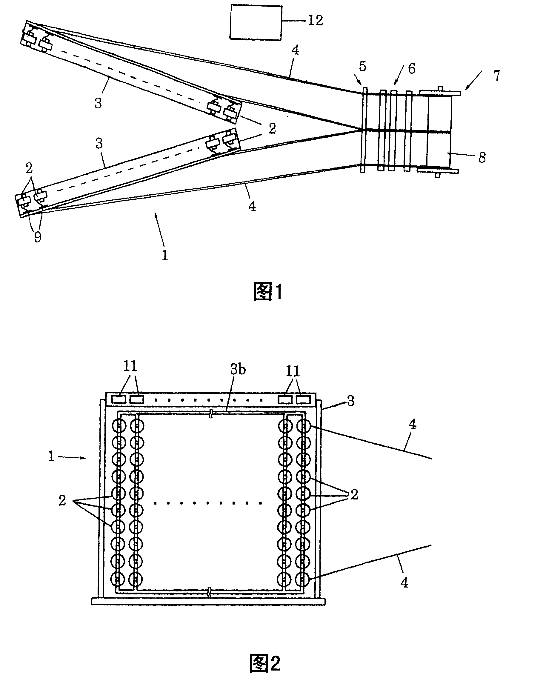 Device for detecting broken yarn through shaft frame and method for locating its address