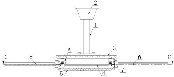 Self-cleaning ceiling fan and using method thereof