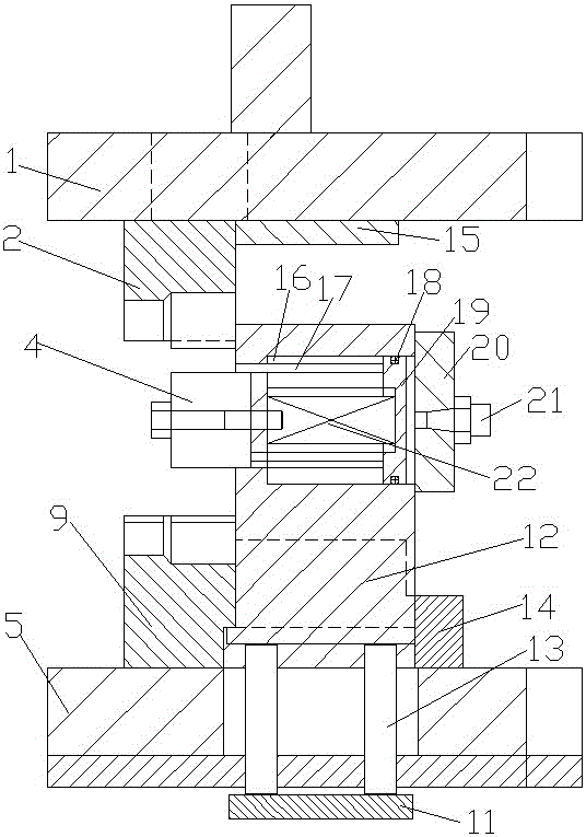 Ejection type edge coiling bending mold on the side of floating mandrel and usage method thereof