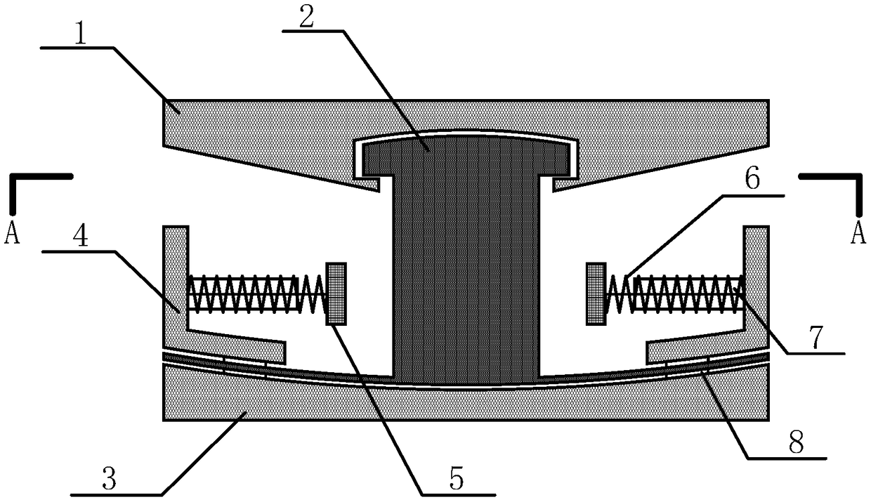 Multi-directional anti-pulling self-resetting friction mount based on TMD