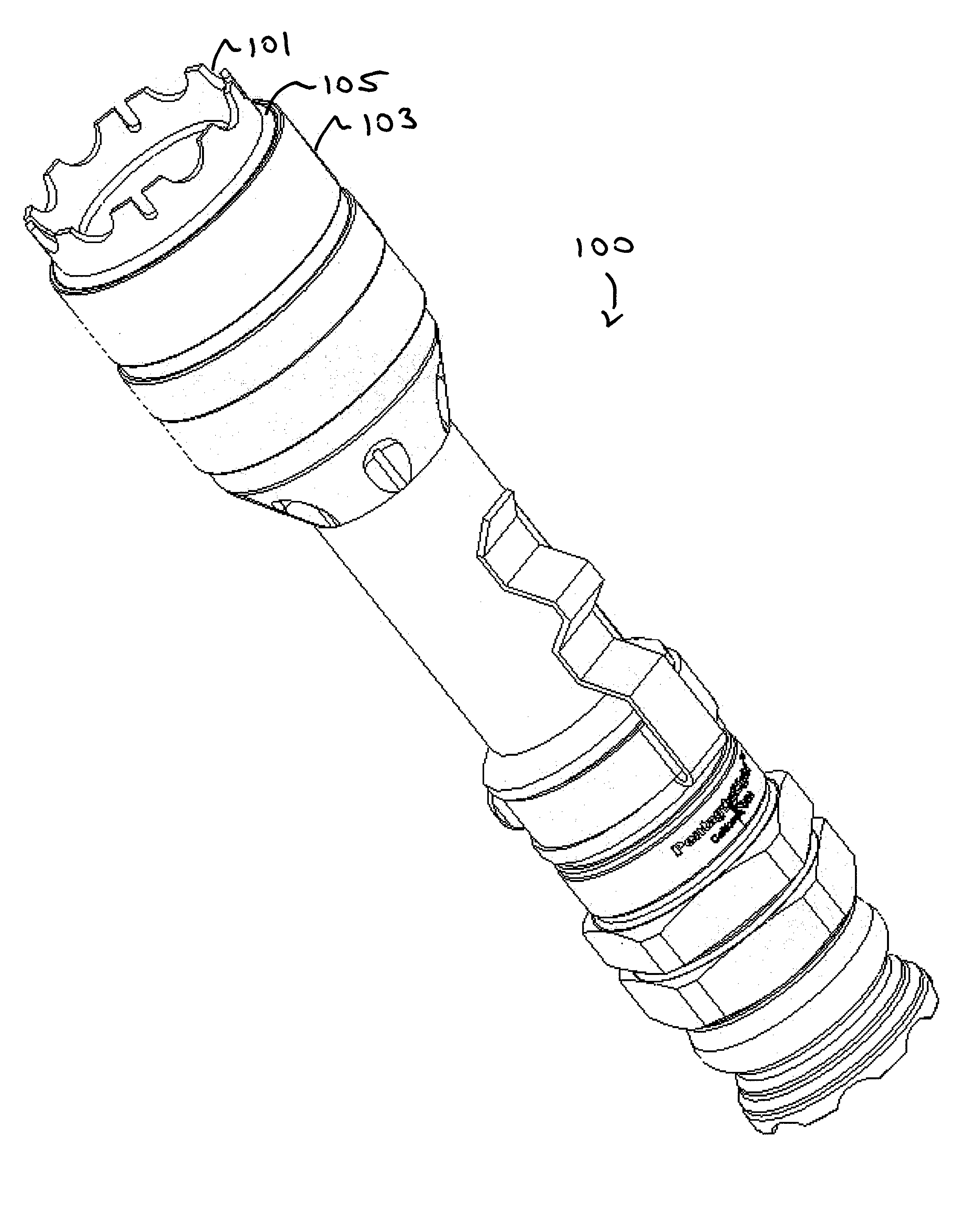 Self-defense flashlight with protectable sharp edges