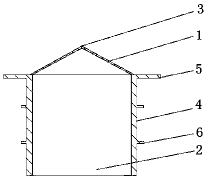 Air insulating container material discharging mouth