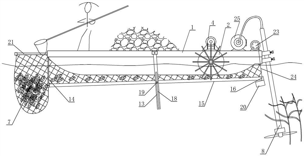 A cleaning boat for removing duckweed and weeds in water and its control method